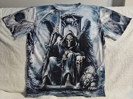 Grim Reaper Death Angel Wings Throne Hellhound Skull Horror Scary T-SHIRT Shirt - $14.40+