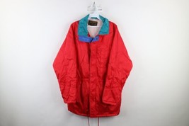 Vintage 90s Eddie Bauer Mens Small Goretex Waterproof Full Zip Rain Jacket Red - $64.30