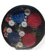 Hand Carved Wooden Painted Floral Dish Plate - 19.5 x 19.5 x 2" - $30.25
