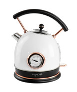 MegaChef 1.8 Liter Half Circle Electric Tea Kettle with Thermostat in White - £66.82 GBP