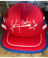 Johnny Cash Vintage Trucker Snap-Back Hat Red White Blue Country VTG - $33.25