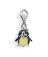 Black and Yellow Penguin Charm With Lobster Clasp - £23.96 GBP