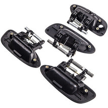 Door Handle Set For Nissan Altima 02-06 Front &amp; Rear Black Exterior Outs... - $95.12