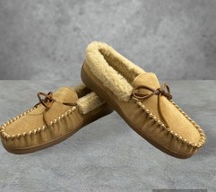 MINNETONKA Original Suede Sherpa Trapper Moccasin Slippers, Men&#39;s Sizes - £44.16 GBP