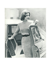 1960s Lace Dress Pattern with Three Quarter Sleeves - Knit PDF (pattern ... - £2.95 GBP