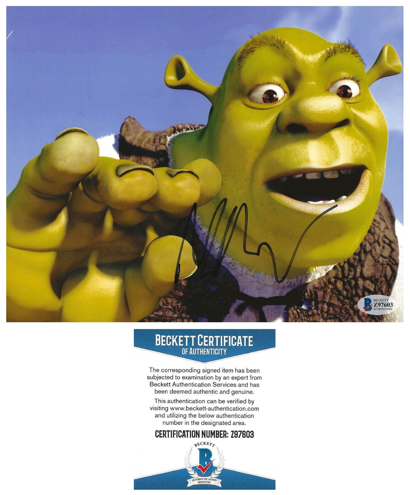 Primary image for Mike Myers comedian actor signed Shrek 8x10 photo Beckett COA autographed RARE