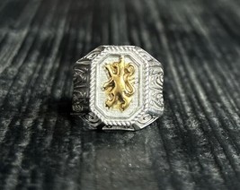 Lion Of Judah Signet Lion Ring, 925 Sterling Silver, Unique Gift Artisan Ring - £55.76 GBP