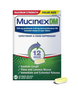 Mucinex DM 12 Hour Expectorant &amp; Cough Suppressant, 42 Ct Exp 2026 - £15.98 GBP