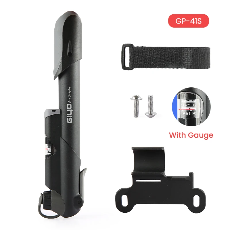 GIYO Portable Bicycle Pump with Gauge 120psi Mini Hand Cycling Air Pump Mountain - £89.36 GBP