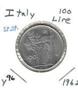 Italy 100 Lire, 1962 Stainless Steel, KM 96 - $3.43 CAD
