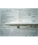 Vintage Conditional Sale Contract Paid In Full For A 1954 Mercury Original  - $8.21 CAD