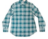 J Crew Plaid Flannel Shirt Mens Size Small Teal &amp; White $89.50 Msrp New NWT - $24.70