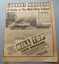 Hilltop Auto Wreckers VTG Newspaper Ad Parkersburg, WV Undated Ad 1963 - $18.51