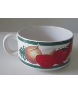 Vintage 4.5&quot; VEGETABLE &quot;C-Handle&quot; Retro Soup Bowl Mug, Cup, Onion/Tomato... - $24.36 CAD