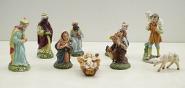 9 Piece Vintage Christmas Nativity Figure Lot 5&quot; Scale Made In Italy - $896.93 MXN