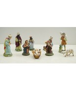 9 Piece Vintage Christmas Nativity Figure Lot 5&quot; Scale Made In Italy - $47.19