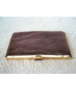 Pre-Loved Etra Brown Suede Convertible Clutch Purse - £27.36 GBP