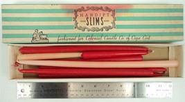 Vintage Colonial Candle Co Handipt Slims 12&quot; Taper Candles &amp; More - Red/Pink - £11.40 GBP