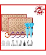Versatile Nonstick Macaron and Cookie Baking Kit - 16 Pieces with Piping... - $42.68 CAD