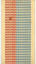 Souper Brasserie Menu E 53rd St New York City 1960's Ouverte a Toute ...