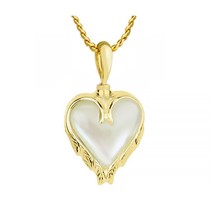 Moonstone Heart 10KT Gold Cremation Jewelry Urn - £484.74 GBP