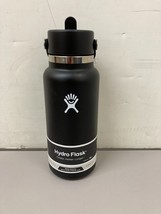 NWT Hydro Flask Stainless Steel Water Bottle w Wide Moutn+Flex Straw Cap 32oz - £26.77 GBP