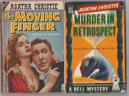 The Moving Finger &amp; Murder in Retrospect by Agatha Christie 1948 1st U.S. pbs - £19.18 GBP