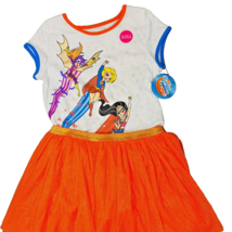 DC Superhero 3 Piece Outfit Tulle Tutu Skirt Cape Girls Sz XL 14 Glitter NEW - £8.22 GBP