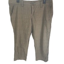 Vintage Aeropostale Brown Plaid Pants Capri Jr Size 13/14 Y2K  Zip legs - £10.24 GBP