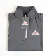 Coors Light Men&#39;s Grey T-Shirt 1/4 Zip Long Sleeve Pullover Top (S01) - $69.22