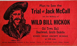 Deadwood SD South Dakota Trial Jack McCall Wild Bill Hickok Postcard Wax... - £9.02 GBP