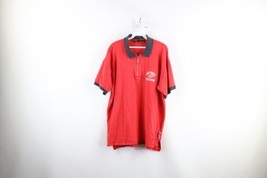 Vintage 90s Mens XL Thrashed Spell Out Detroit Red Wings Half Zip Polo S... - $29.65