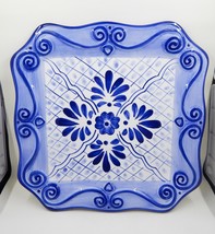 Tabletops Unlimited Lisbon Dinner Plate Hand-Painted Blue White - £10.38 GBP