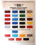 Vtg SIG Supercoat Aircraft Finishes Store Display Color Chart Garage Dec... - $60.00