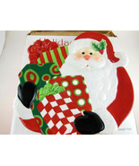 Fitz &amp; Floyd Santa Canape Plate That&#39;s a Wrap Holiday Home 8 inch Mint i... - $16.16 CAD