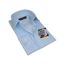 Men's Shirt ENZO PARK Turkey Soft Cotton Wrinkle Resistant Enzo9 Blue Stripe image 4