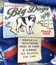 Big Dogs Hula Girls Shirt Hawaiian All Over Print Mens XL Lounge Blue Bu... - $20.36