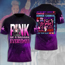 Pink Singer P!nk Summer Carnival 2024 Tour 3D T-Shirt for Men Women Size S-5XL - £11.01 GBP+