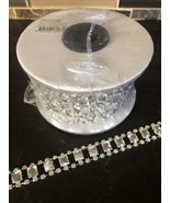 5 Yard Roll Fancy Square Rhinestone Chain 7mm Bling Wedding Dress - $63.66 CAD