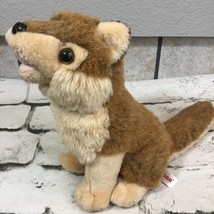 Aurora Rare Brown Wolf Plush Stuffed Animal Dog Coyote Wildlife Realistic - £15.81 GBP