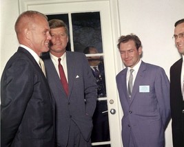 President John F. Kennedy with John Glenn and Gherman Titov New 8x10 Photo - £7.04 GBP
