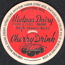 Hietpas Dairy Cherry Drink Bottle Cap - Red Version - Scarce - $5.00