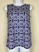 Athleta Womens Size 2XS Blue Geometric Pattern Athletic Tank Sleeveless - $11.30