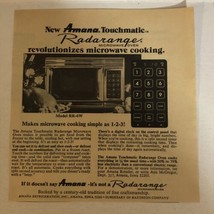 1990s Amana Touchmatic Radarange Vintage Print Ad Advertisement  PA3 - $7.91