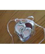 Lenox Gift of Knowledge Heart Ornament Silver Enameled Breast Cancer Foundation - £20.02 GBP