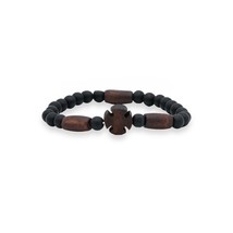 Grani IN Legno Intagliati a Mano Croce Greco Ortodosso Preghiera Corda E... - $16.38 CAD
