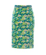 BODEN Green Blue Petal Printed Modern Pencil Skirt Size 2p - £23.25 GBP