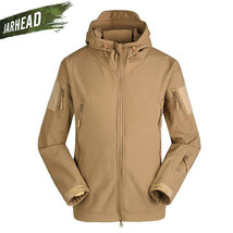Brown Military Style Waterproof Mens Soft Shell Hunting Tactical Jacket ... - £35.56 GBP