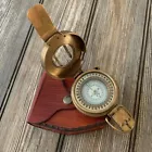 Military Nautical Compass Brass Vintage WWII Military Pocket Compass Gif... - $38.97