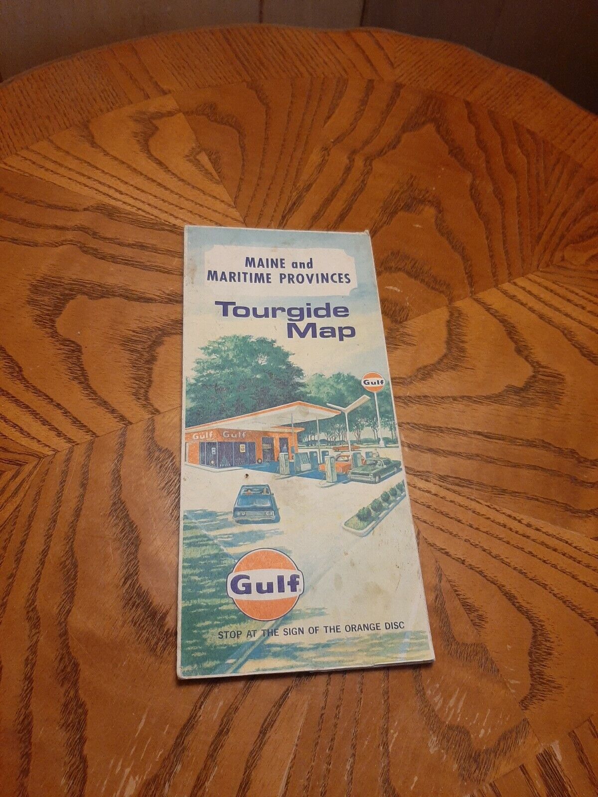 1967 GULF OIL TRAVEL MAP TOURGIDE MAINE & MARITIME PROVINCES VINTAGE - $8.59